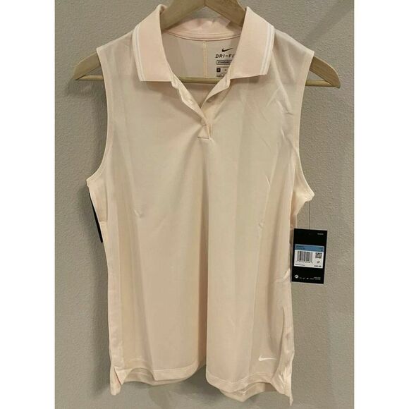 Nike BV0223-838 Women’s Sz XL Dri-Fit Victory Peach Sleeveless Polo - Picture 2 of 6